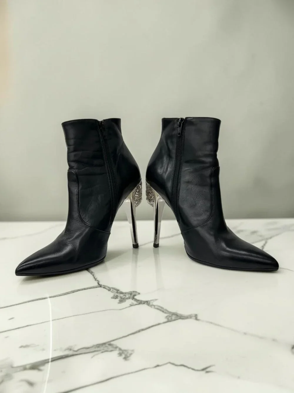 Versus Versace Lion Head Ankle Boots, New and Pristine, Size 39.5 EU